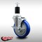 Service Caster 5'' SS Blue Poly Swivel 1-1/2'' Expanding Stem Caster with Brake SCC-SSEX20S514-PPUB-BLUE-TLB-112 - alternate 2